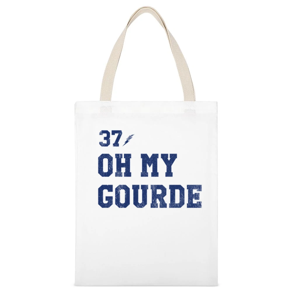 Oh My Gourde Tampa Bay Yanni Gourde Hockey Fan White Canvas Tote Shopping Bag