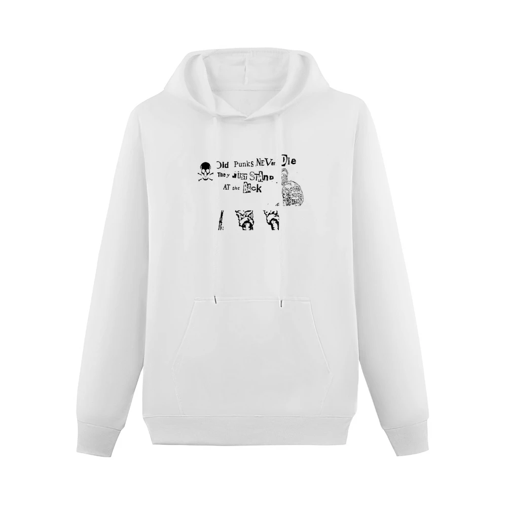 Old punk never die they just stand at the back Men Hoodie With Pocket