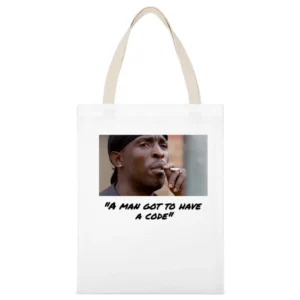 Omar Little Words Of Wisdom White Canvas Tote Shopping Bag
