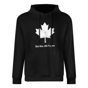 On The Eh Team Fun Canadian Graphic Canada Day Distressed European Size Men Hoodie