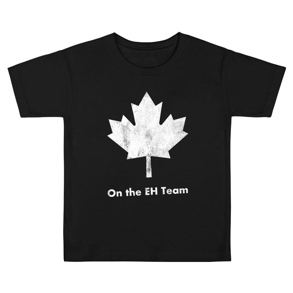 On The Eh Team Fun Canadian Graphic Canada Day Distressed Kids Boys Girls T-Shirt