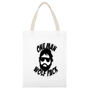 One Man Wolf Pack Hangover Tshirt (all Styles And Sizes Available) White Canvas Tote Shopping Bag