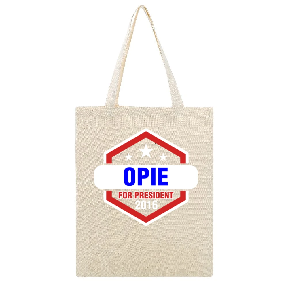 Opie For President 2016 Sons of Anarchy TV Show Beige Canvas Tote Shopping Bag