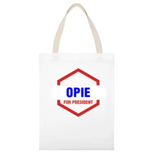 Opie For President 2016 Sons of Anarchy TV Show White Canvas Tote Shopping Bag
