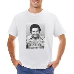 Pablo Escabar Mug Shot Tshirt Asian Size Men T-Shirt