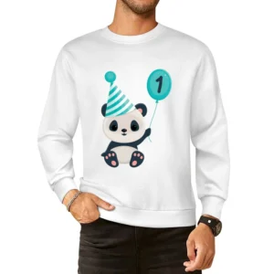 Panda Baby First Birthday Shirt European Size Pullover Sweater