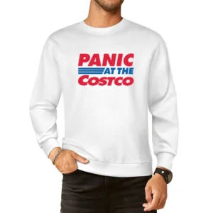 Panic At The Costco Funny Coronavirus Parody European Size Pullover Sweater