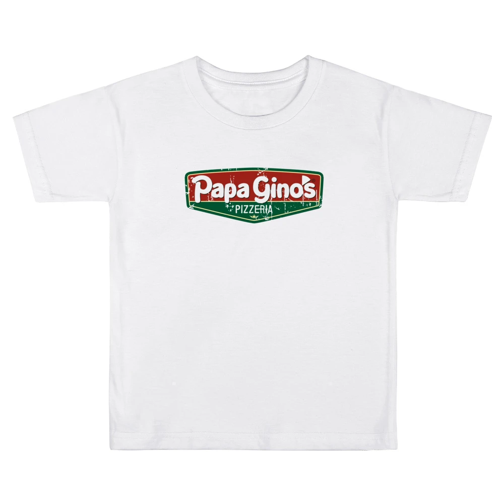 Papa Ginos Fast Food Restaurant Distressed Look Kids Boys Girls T-Shirt