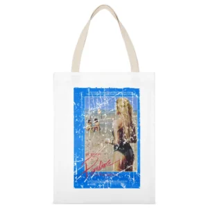 Pauline At The Beach Movie Poster Retro Aged Look White Canvas Tote Shopping Bag