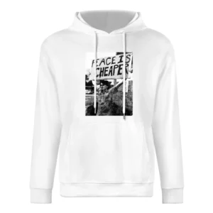 Peace Is Cheaper Vintage Distressed Cool Protest End War Violence Grap European Size Men Hoodie
