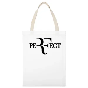 Perfect Roger Federer Popular Wimbledon US Open Tennis Champion Fun Gr White Canvas Tote Shopping Bag