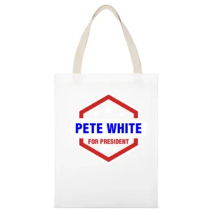 Pete White For President 2016 The Venture Bros TV Show White Canvas Tote Shopping Bag