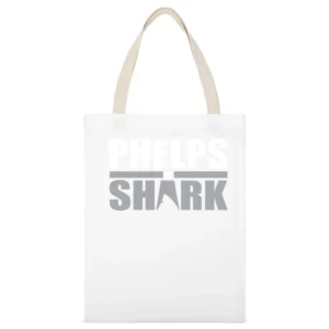 Phelps Vs Shark Week Discovery Channel Great White Race Trending Grey White Canvas Tote Shopping Bag