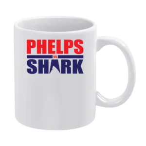 Phelps Vs Shark Week Discovery Channel Great White Race Trending T Shi White Mug