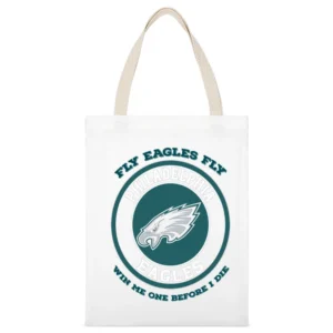 Philadelphia Win Me One Before I Die White Canvas Tote Shopping Bag