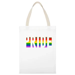Philly Petition Lgbtq Pride Month Color Flag Graphic Crewneck Sweatshi White Canvas Tote Shopping Bag