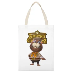 Phineas From Animal Crossing Nintendo Video Game Fan White Canvas Tote Shopping Bag