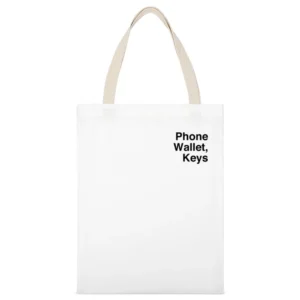Phone Wallet Keys Funny Adam Sandler Comedy Youtube Graphic White Canvas Tote Shopping Bag