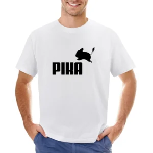 Pika Pikachu Pokemon Go Funny Puma Parody Graphic Anime Asian Size Men T-Shirt