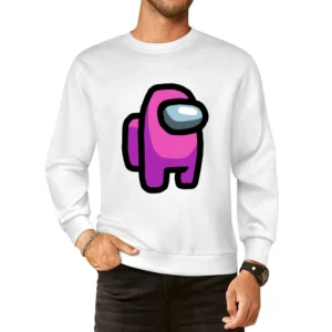 Pink Suspect Fun Video Game Fan European Size Pullover Sweater