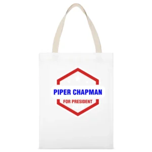 Piper Chapman For President 2016 Orange is the New Black TV Show T Shi White Canvas Tote Shopping Bag