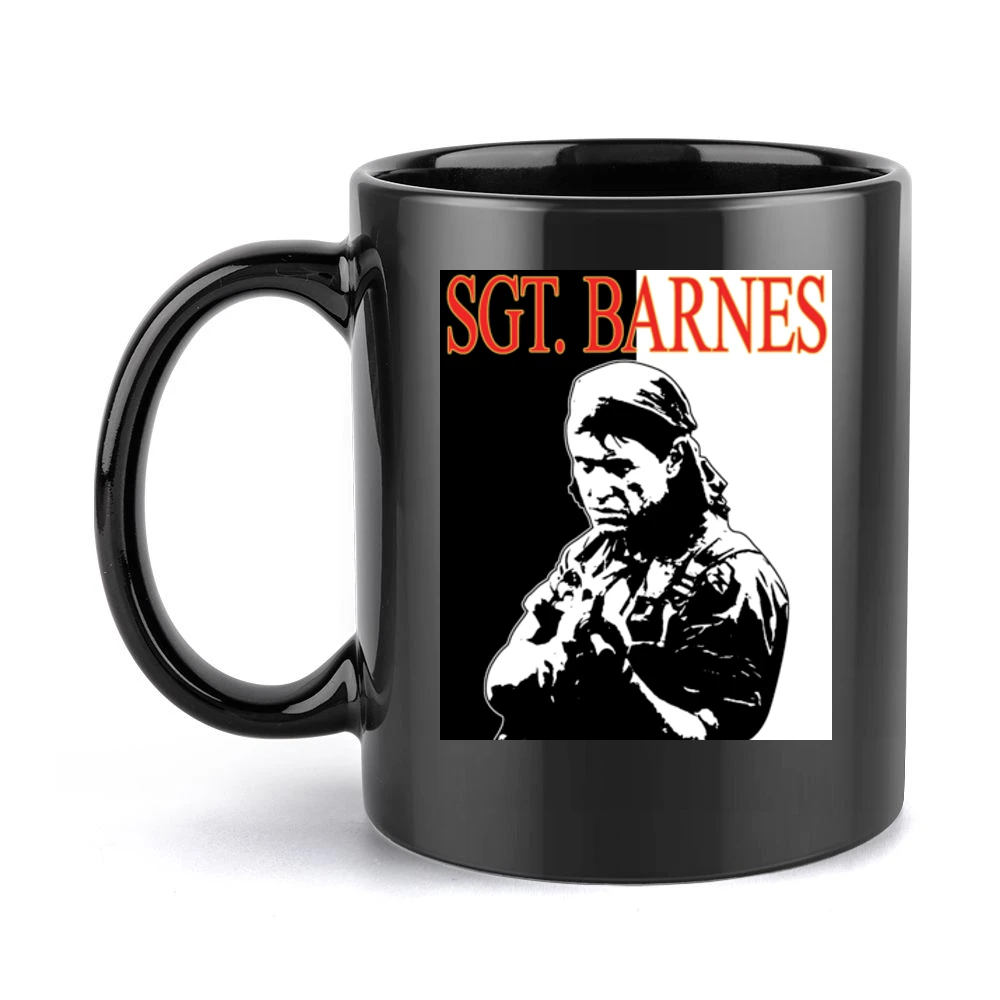 Platoon Barnes War Movie Black Mug