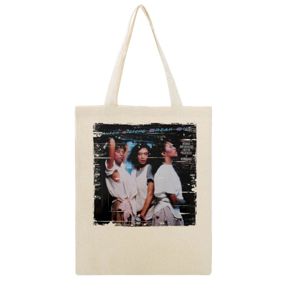 Pointer Sisters Break Out Album Cover Distressed Image Beige Canvas Tote Shopping Bag
