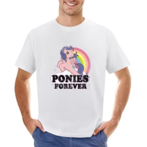 Ponies Forever Vintage Style Fun Pony Tee Shirt Asian Size Men T-Shirt