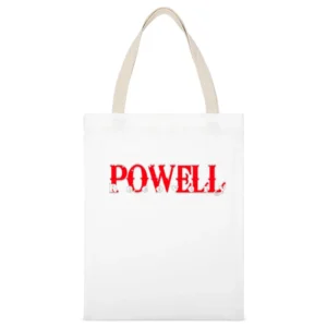 Powell Recovery White Canvas Tote Shopping Bag