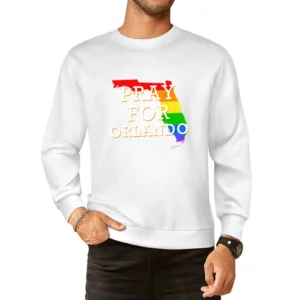 Pray For Orlando Florida Support LGBT Love Graphic European Size Pullover Sweater