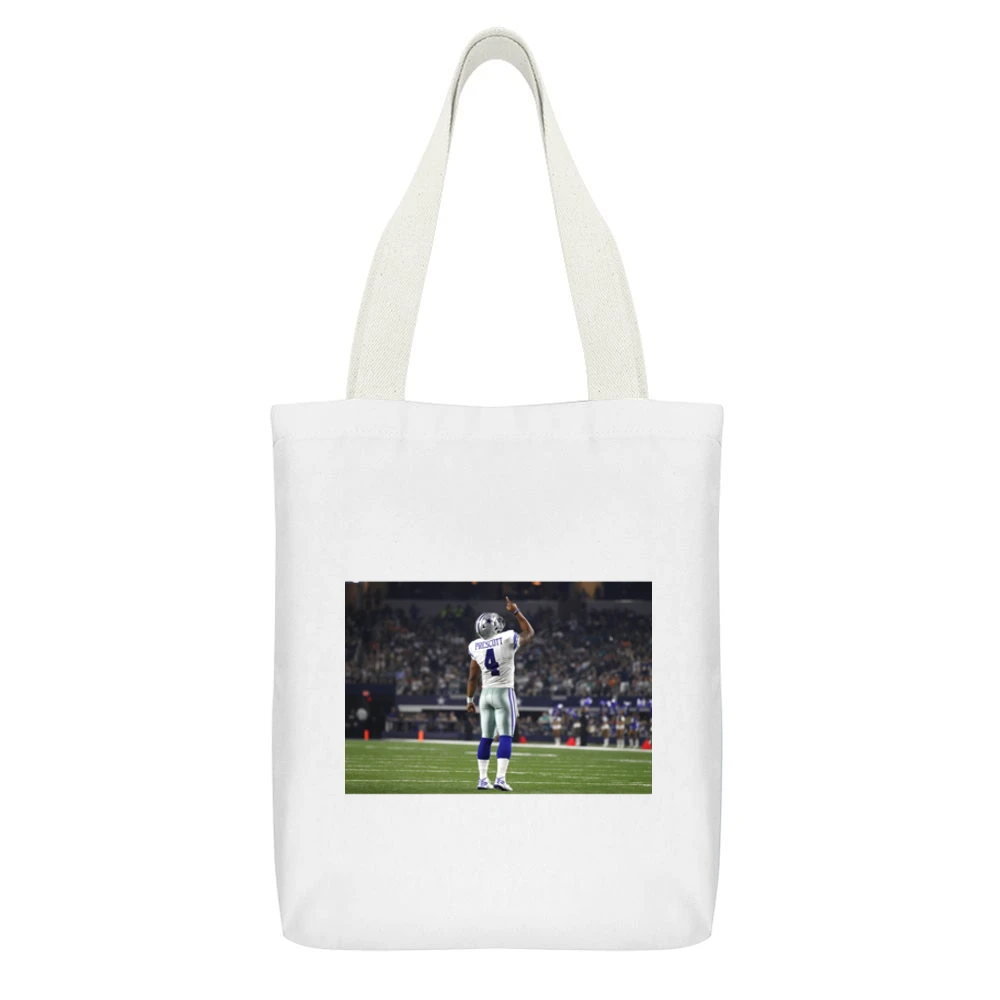 Prescott Wallpaper Tshirt White Canvas Tote Shopping Bag With Interior Pocket