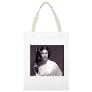 Princess Leia Pose Tshirt White Canvas Tote Shopping Bag