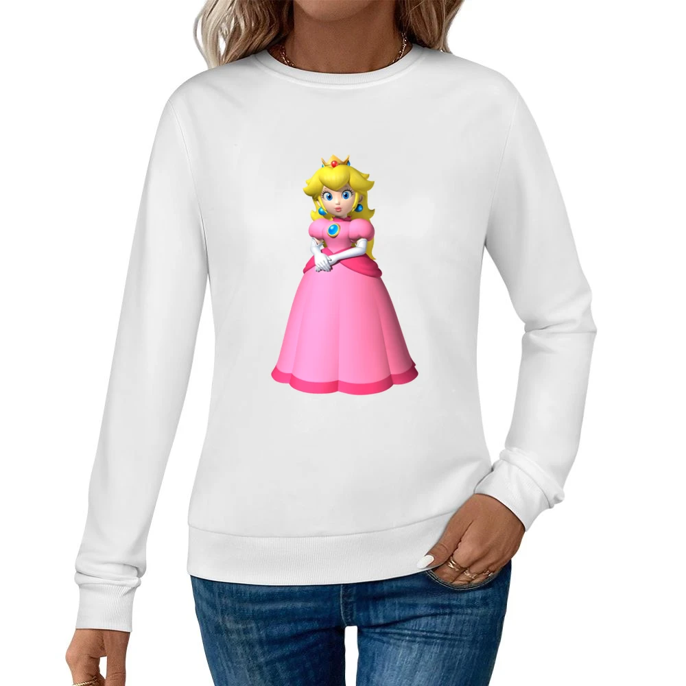 Princess Peach Tshirt Women Pullover Sweatshirt