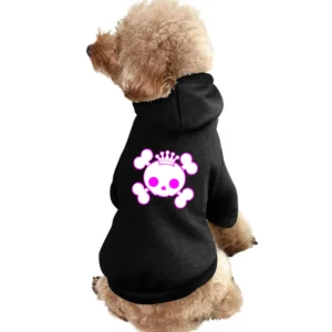 Princess pirate jolly roger cross bones with crown Pet Apparel Clothes