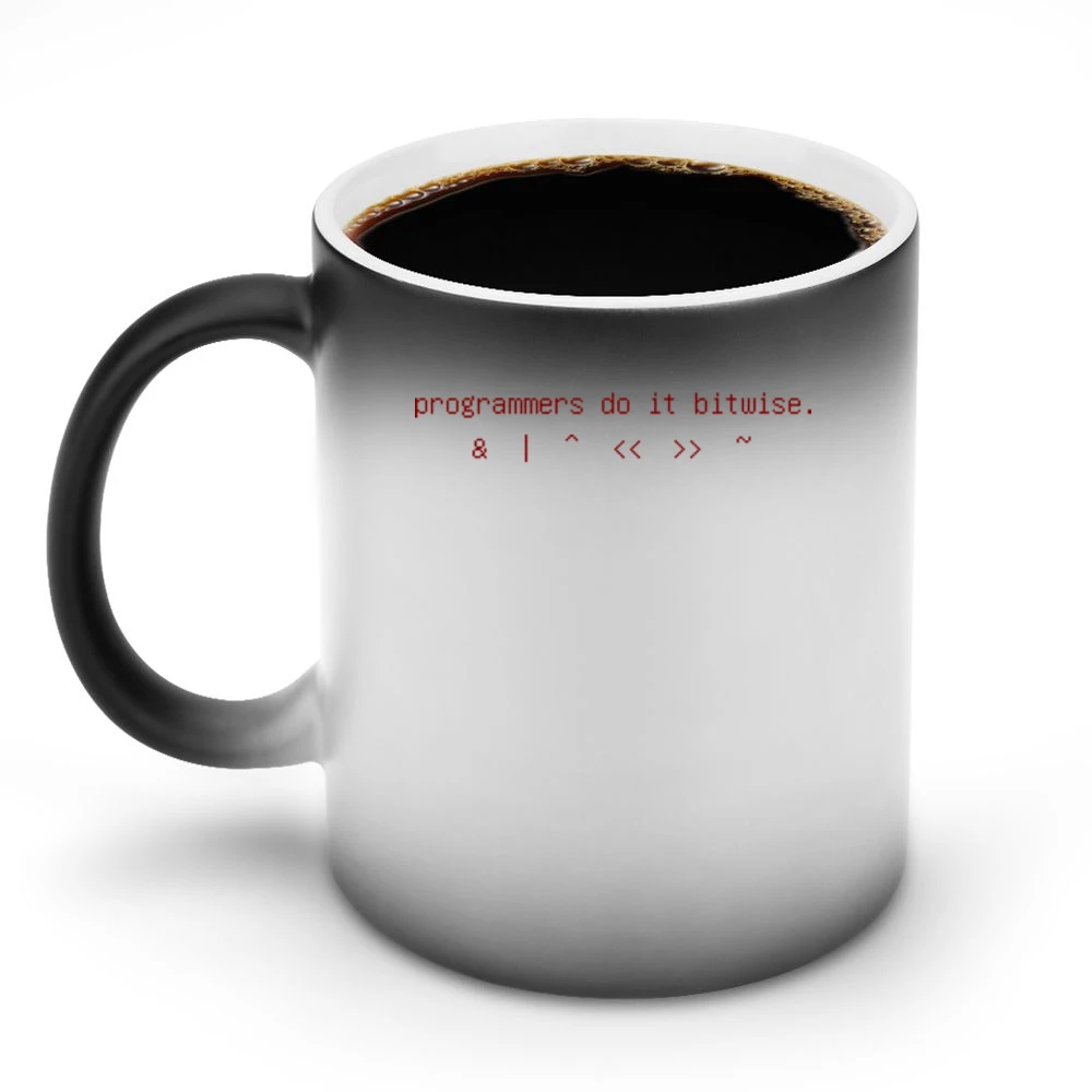 Programmers do it bitwise funny geek nerd computer tech Discoloration Mug