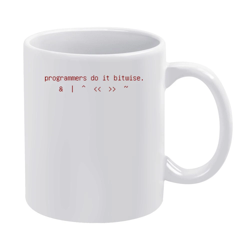 Programmers do it bitwise funny geek nerd computer tech White Mug