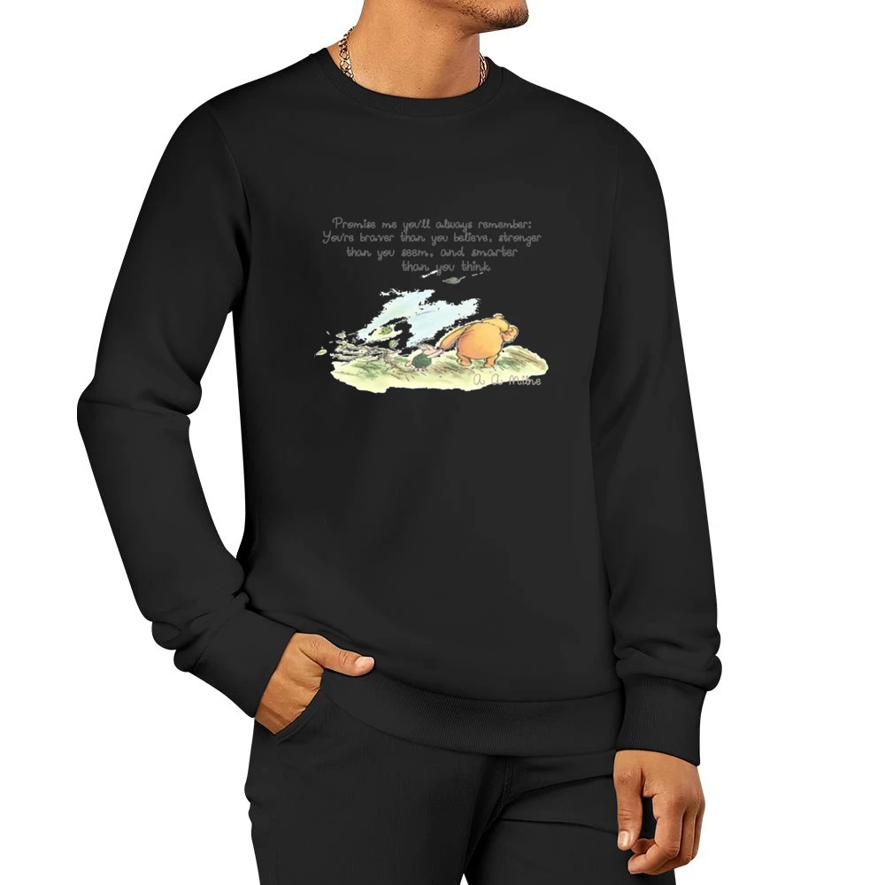 Promise Winnie The Pooh A Milne Fun Cartoon Graphic Tee Shirt Men Pullover Sweatshirt