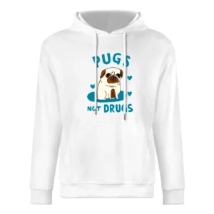 Pugs Not Drugs Cute Funny Pug Dog European Size Men Hoodie