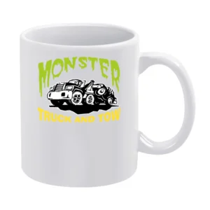 Pulp Fiction Monster Tow Truck White Mug