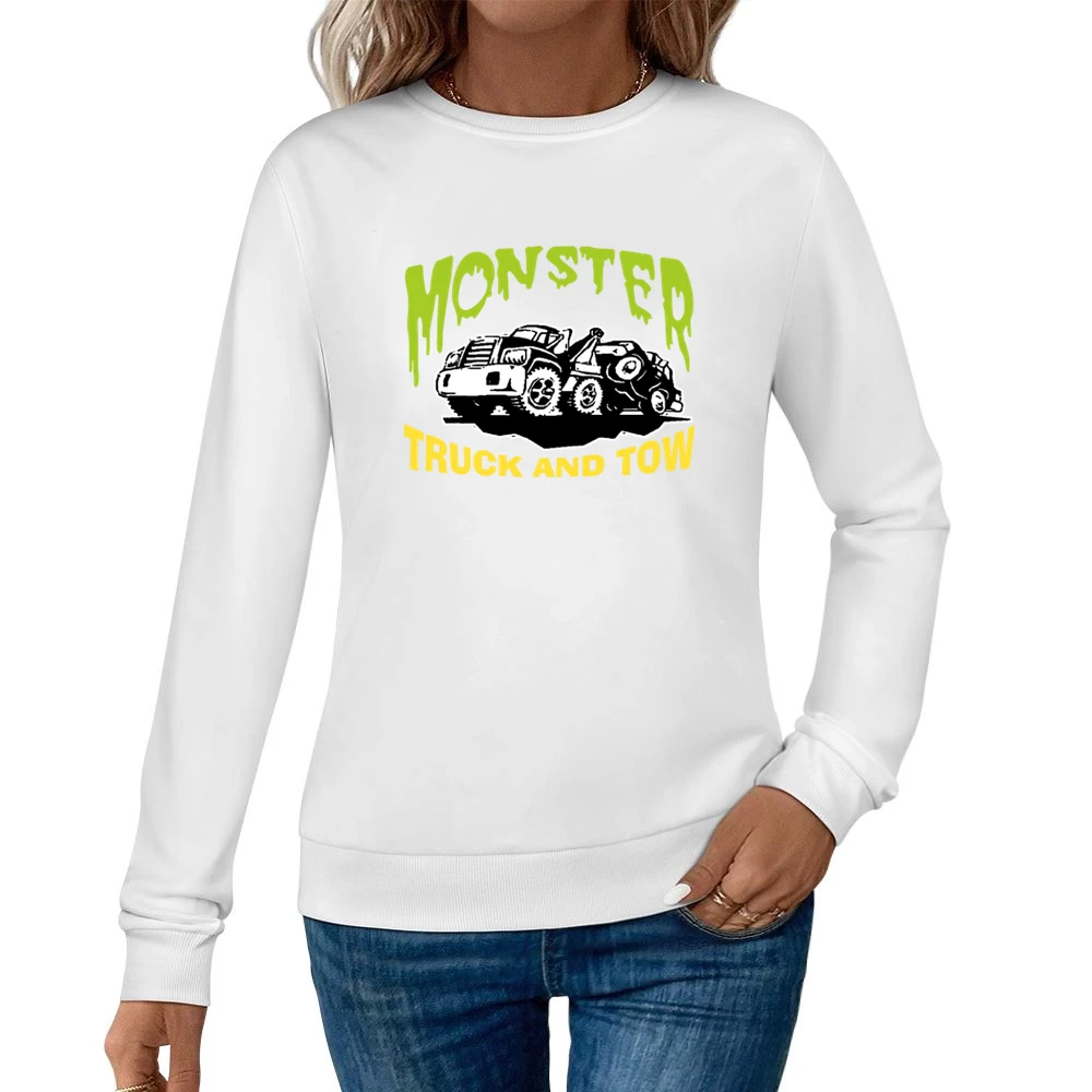 Pulp Fiction Monster Tow Truck Women Pullover Sweatshirt