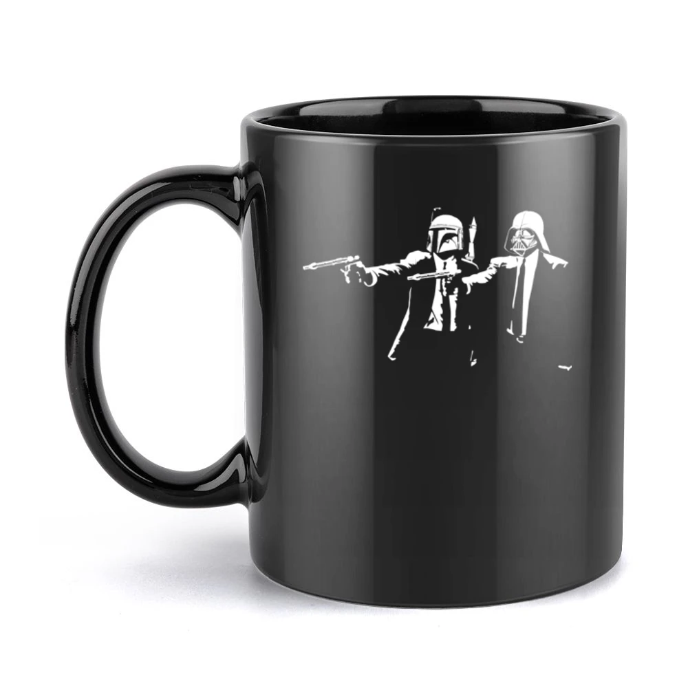 Pulp Fiction with Boba Fett and Darth Vader parody Black Mug