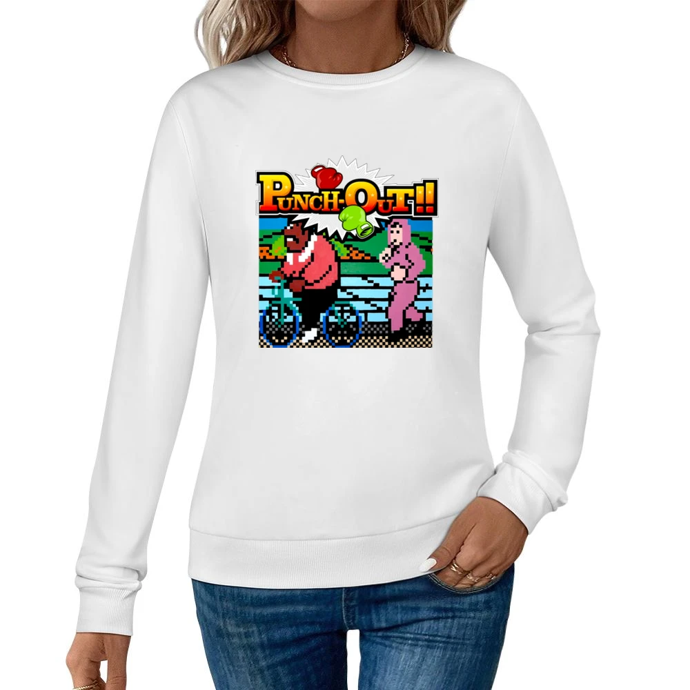 Punch Out Video Game Retro 80s Women Pullover Sweatshirt