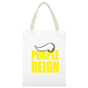 Purple Reign Minnesota Footbal Tshirt (all Styles And Colors Available White Canvas Tote Shopping Bag