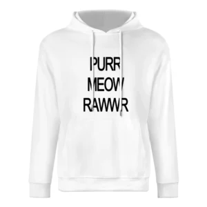 Purr Meow Rawwr Cat Progression European Size Men Hoodie