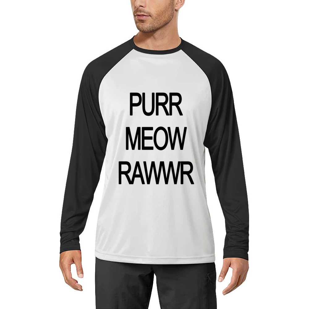 Purr Meow Rawwr Cat Progression Men Long Sleeve T-Shirt