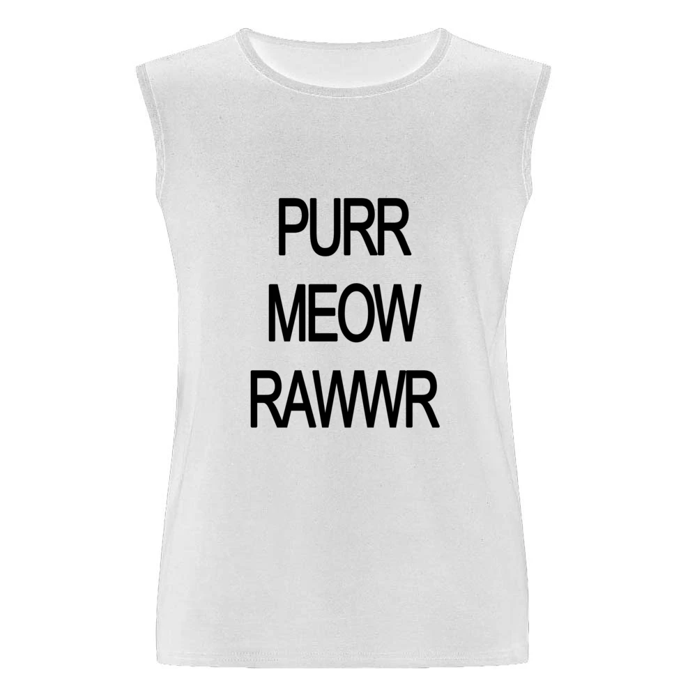Purr Meow Rawwr Cat Progression Men Sleeveless T-Shirt