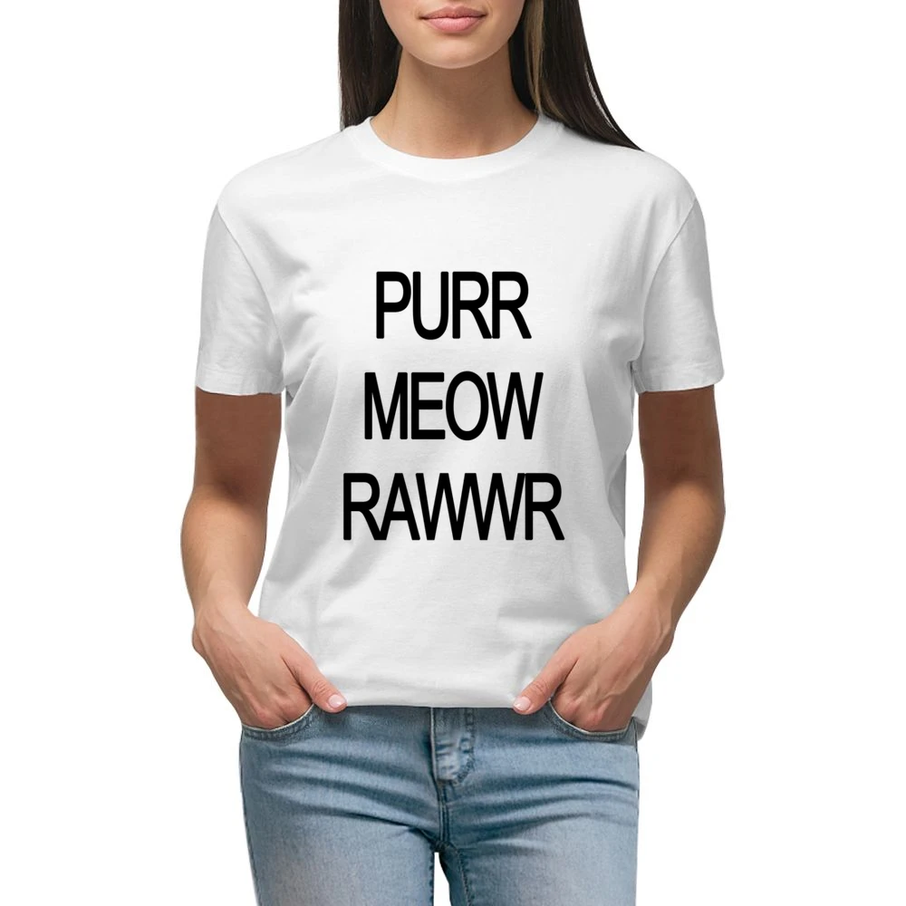 Purr Meow Rawwr Cat Progression Premium Women Ladies T-shirt