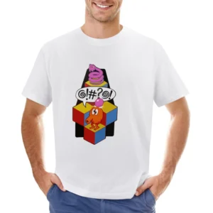 Q-Bert video game Asian Size Men T-Shirt