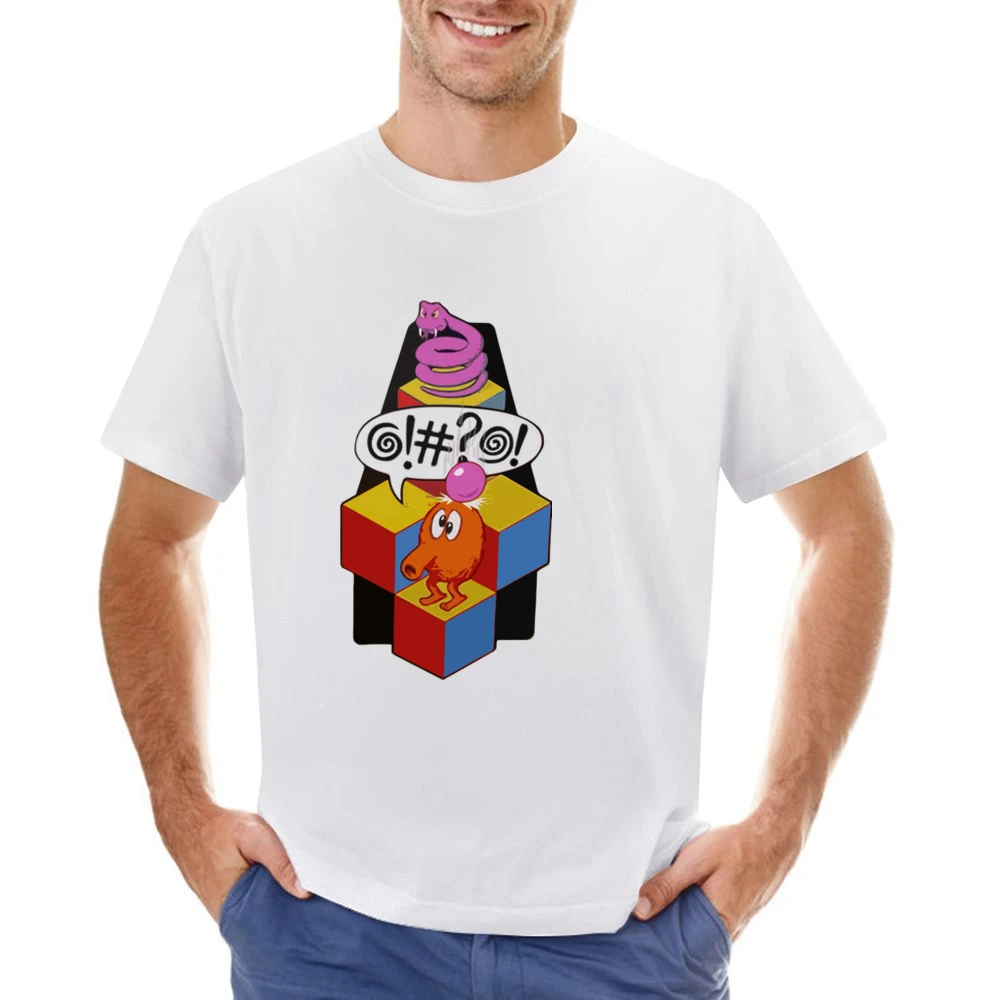 Q-Bert video game Asian Size Men T-Shirt