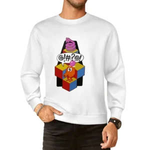 Q-Bert video game European Size Pullover Sweater